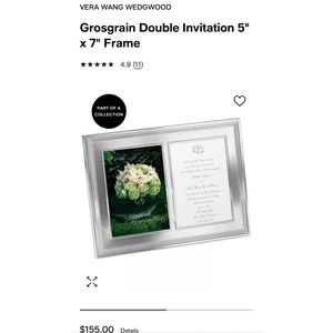 Vera Wang Wedgwood Grosgrain Silver Double Frame